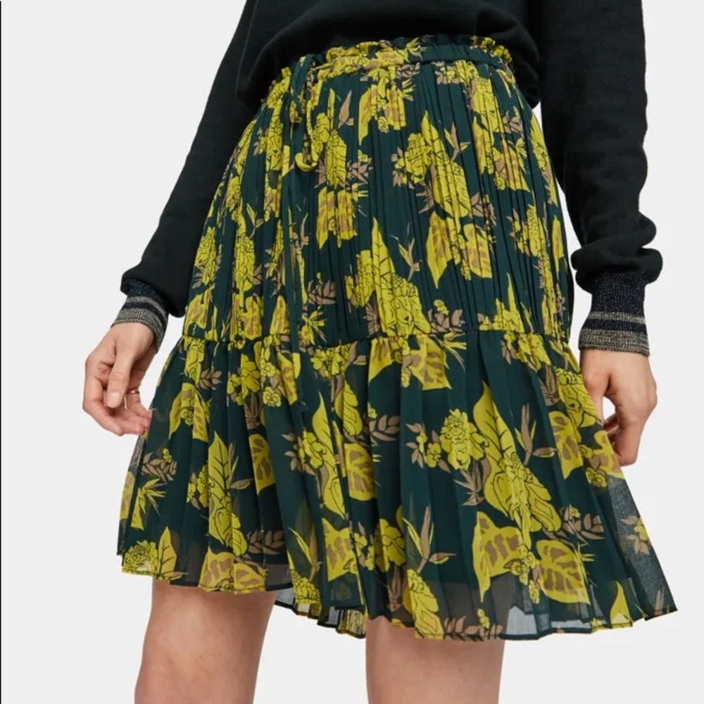 Maison Scotch printed skirt with pleats
